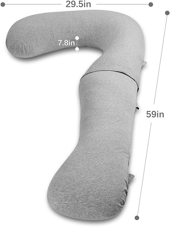 Pregnancy Pillow for Sleeping,Maternity Body Pillow with Pillow Cover,L Shaped Body Pillow for Pregnancy